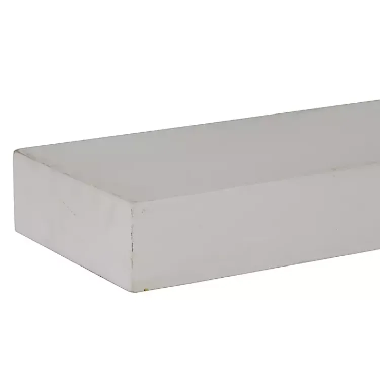 Shelves-Kirklands Home Wood Floating Shelves, Set of 3 White