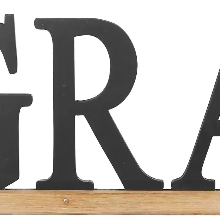Wall Quotes & Signs-Kirklands Home Grateful Wood Wall Plaque Black