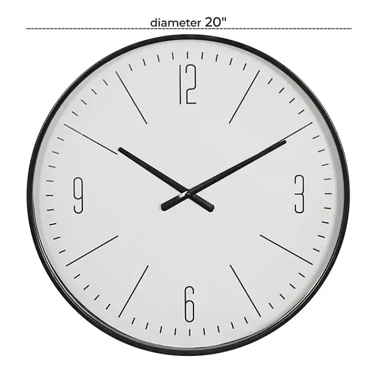 Clocks-Kirklands Home Black Metal Contemporary Wall Clock