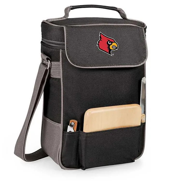 Barware-Kirklands Home Louisville Cardinals Wine & Cheese Tote Black