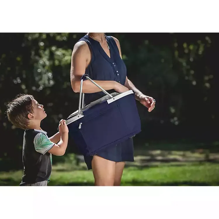 Serving & Entertaining-Kirklands Home Auburn Tigers Cooler Basket Blue