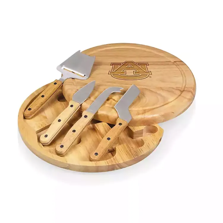 Serving & Entertaining-Kirklands Home Auburn Tigers Cheese Board and Tool Set Tan