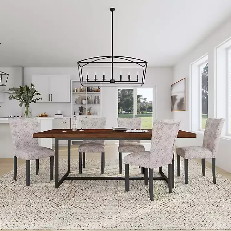 Dining Chairs-Kirklands Home Floral Parsons Dining Chairs, Set of 2 Gray