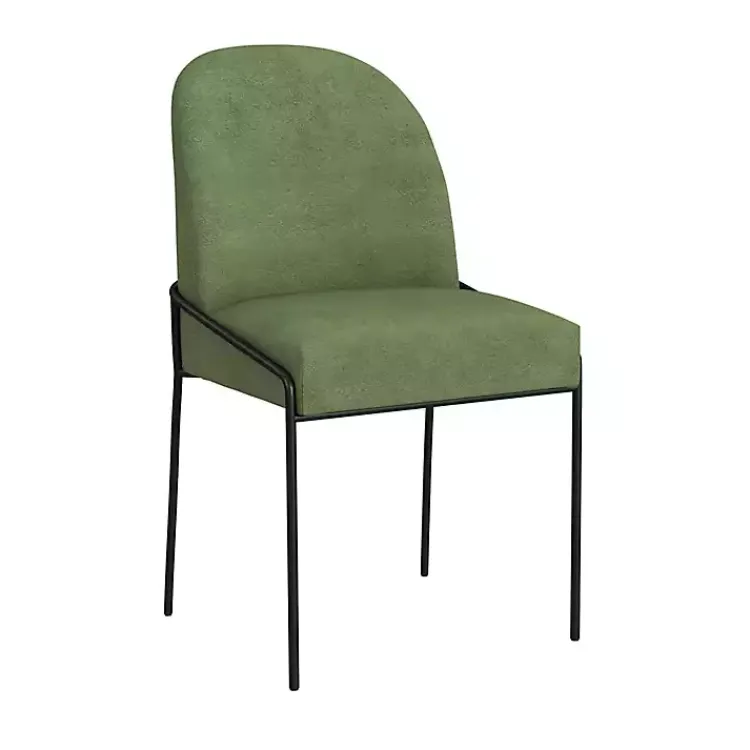 Dining Chairs-Kirklands Home Moss Velvet Metal Dining Chair Green