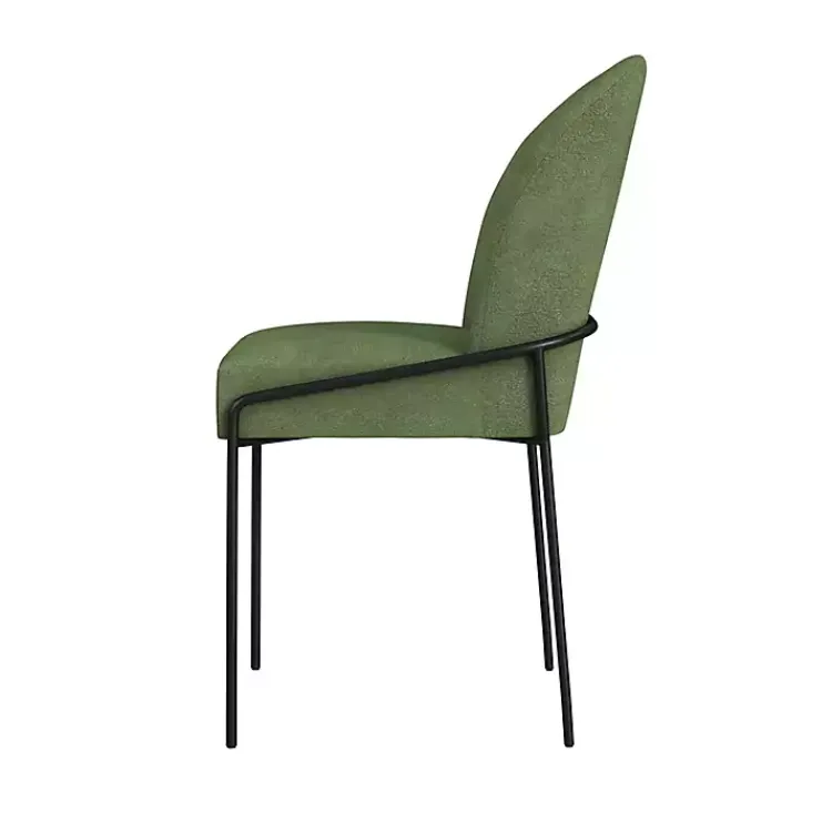 Dining Chairs-Kirklands Home Moss Velvet Metal Dining Chair Green