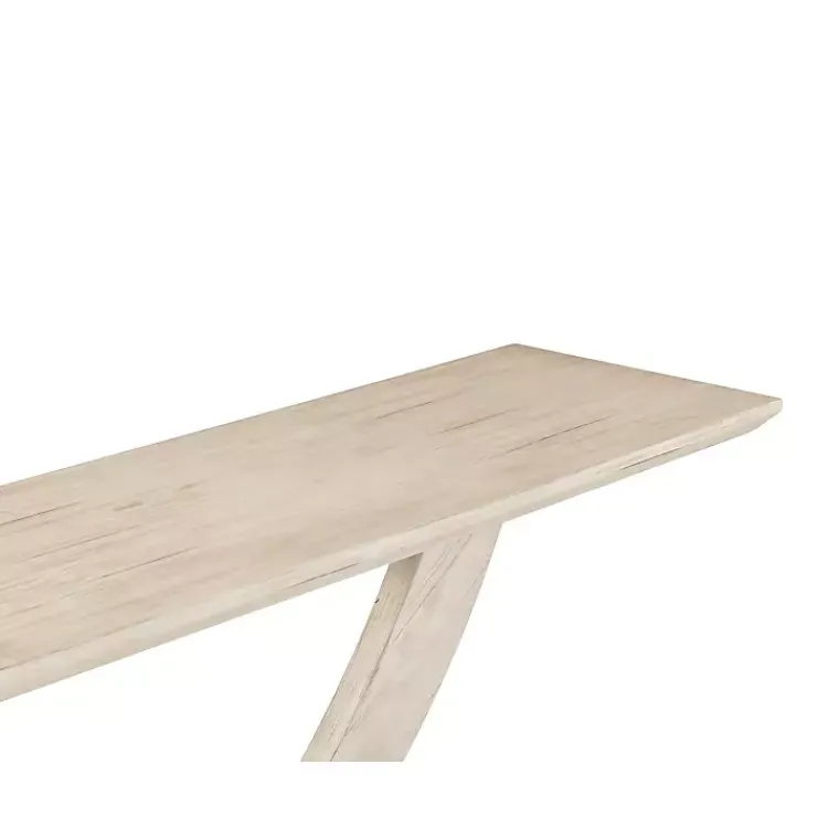 Console Tables-Kirklands Home washed Ramus Console Table White