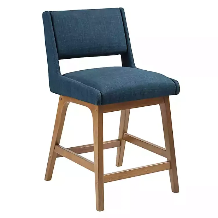Bar Stools & Counter Height Stools-Kirklands Home Boomerang Modern Counter Stool Blue