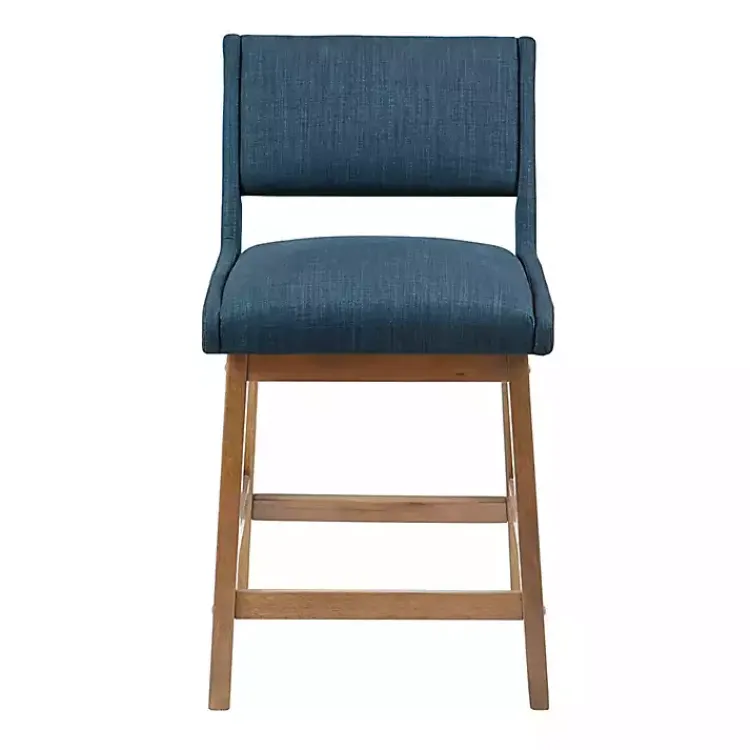 Bar Stools & Counter Height Stools-Kirklands Home Boomerang Modern Counter Stool Blue