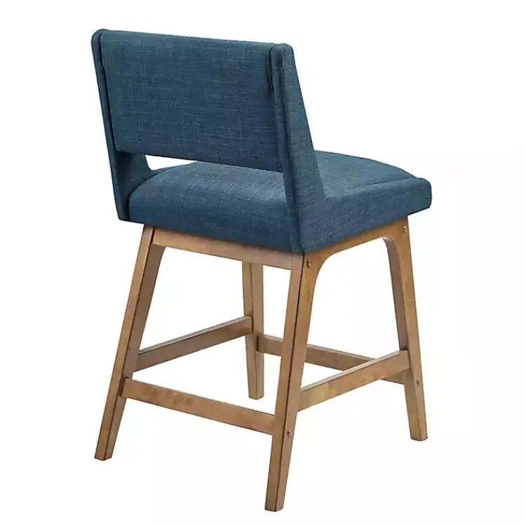 Bar Stools & Counter Height Stools-Kirklands Home Boomerang Modern Counter Stool Blue