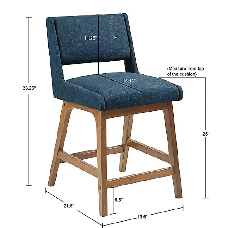 Bar Stools & Counter Height Stools-Kirklands Home Boomerang Modern Counter Stool Blue