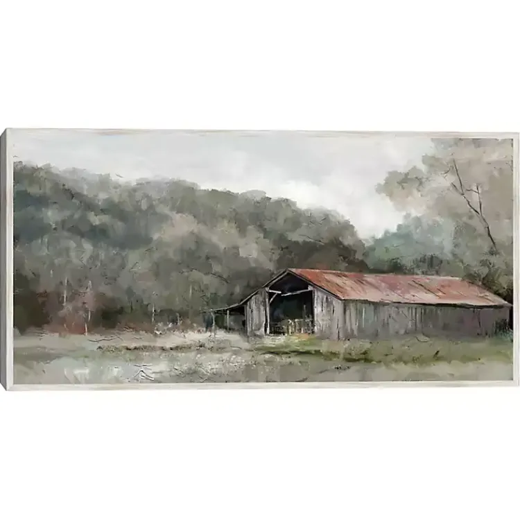 Canvas Art-Kirklands Home Old Gray Barn Framed Canvas Art Print