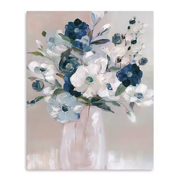 Canvas Art-Kirklands Home Touch of Teal Bouquet Canvas Art Print, 16x20 in.