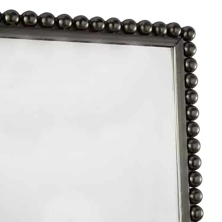 Decorative Mirrors-Kirklands Home Black Metal Beaded Frame Wall Mirror
