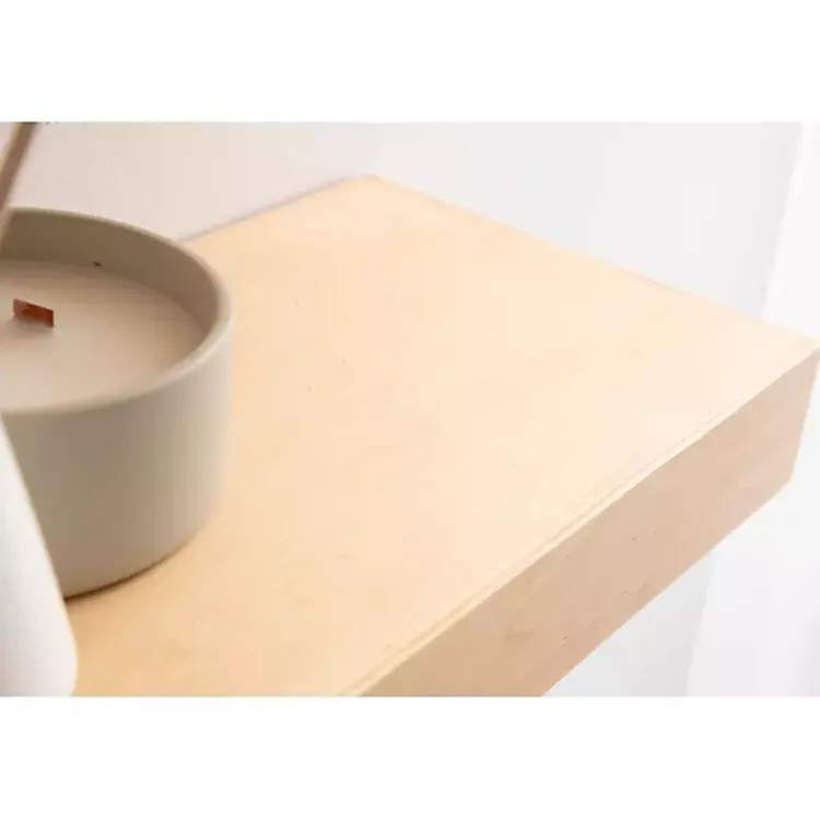 Shelves-Kirklands Home Natural Wood 2-pc. Floating Shelves, 18 in.