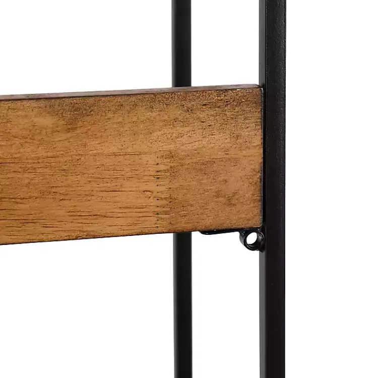 Shelves-Kirklands Home Black Metal & Rustic Wood Tiered Wall Shelf