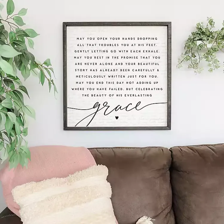 Wall Quotes & Signs-Kirklands Home His Everlasting Grace Wall Plaque