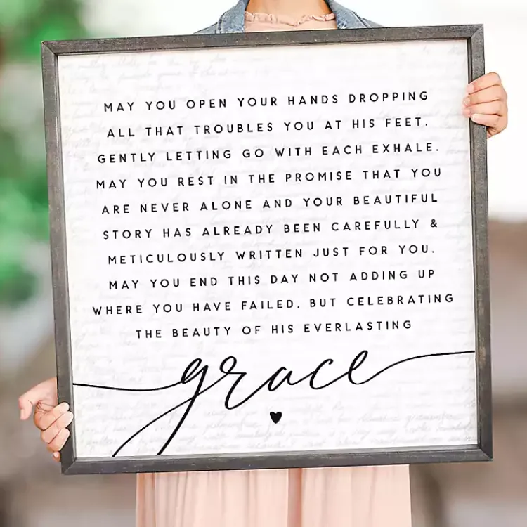 Wall Quotes & Signs-Kirklands Home His Everlasting Grace Wall Plaque