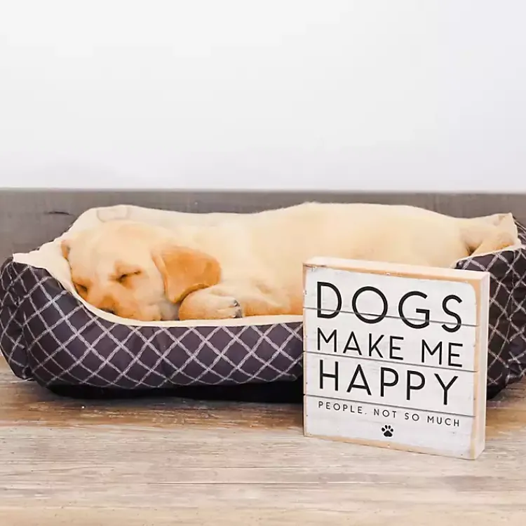 Wall Quotes & Signs-Kirklands Home Dogs Make Me Happy Wall Plaque