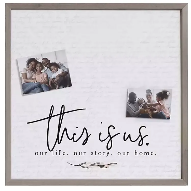 Wall Plaques-Kirklands Home This is Us Framed Magnetic Board Gray