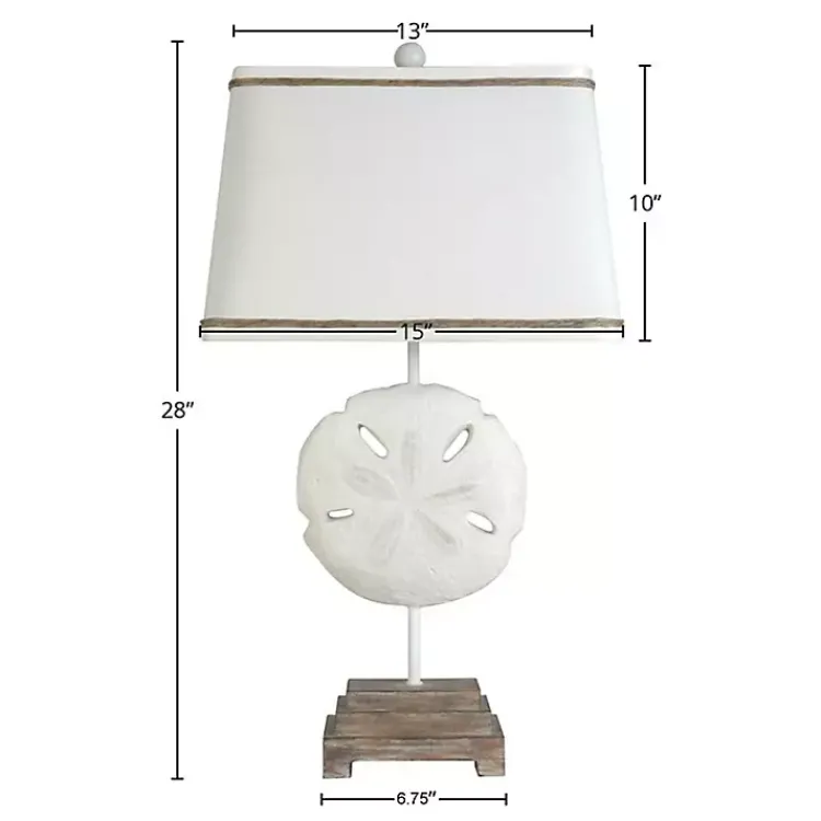 Table Lamps-Kirklands Home Sand Dollar Table Lamps, Set of 2 White