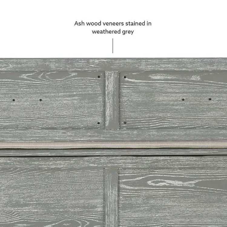 Benches & Ottomans-Kirklands Home Gray and Beige Carlton Storage Bench