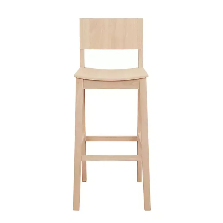 Bar Stools & Counter Height Stools-Kirklands Home Natural Wood Devin Bar Stools, Set of 2 Tan