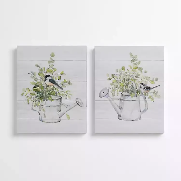 Canvas Art-Kirklands Home Birds on Water Pitcher Canvas Art Prints, Set of 2