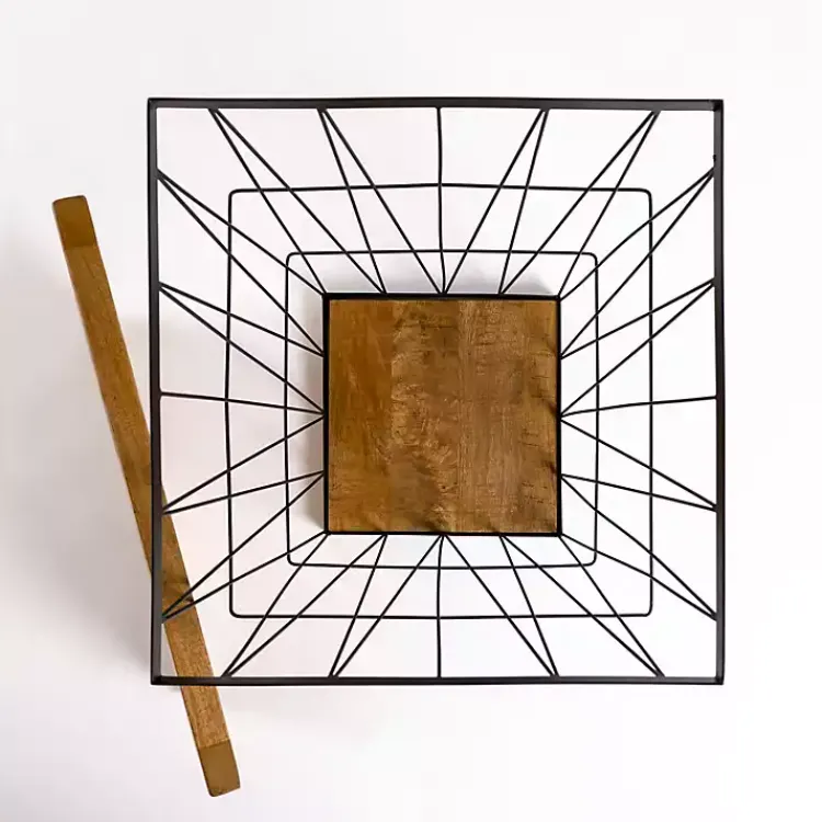 Accent & End Tables-Kirklands Home Mango Wood Storage Basket Side Table