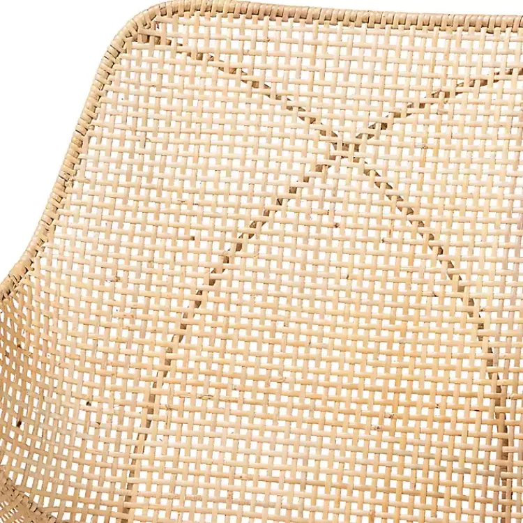 Dining Chairs-Kirklands Home Wood and Rat Flared Dining Chairs, Set of 2 Tan