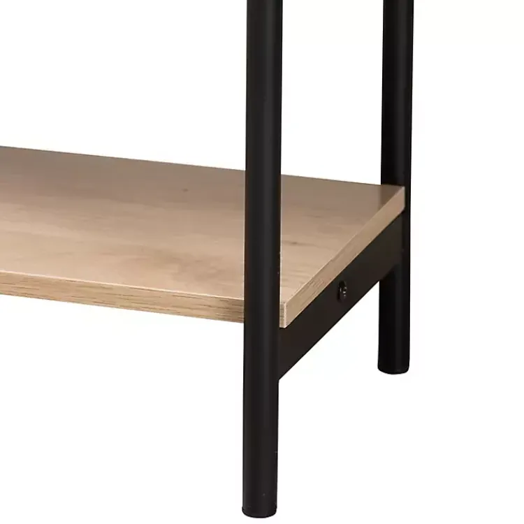 Console Tables-Kirklands Home Natural Woven Rat 2-Drawer Console Table Tan