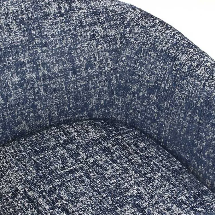 Accent Chairs-Kirklands Home Swivel Barrel Accent Chair Blue