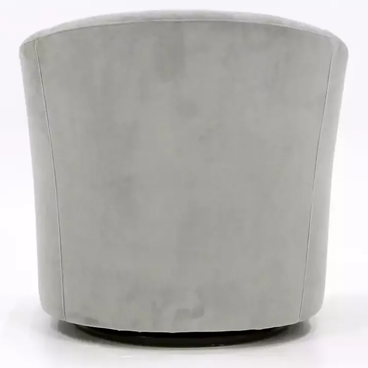 Accent Chairs-Kirklands Home Light Swivel Barrel Accent Chair Gray