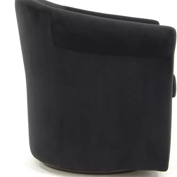 Accent Chairs-Kirklands Home Marley Swivel Accent Chair Black