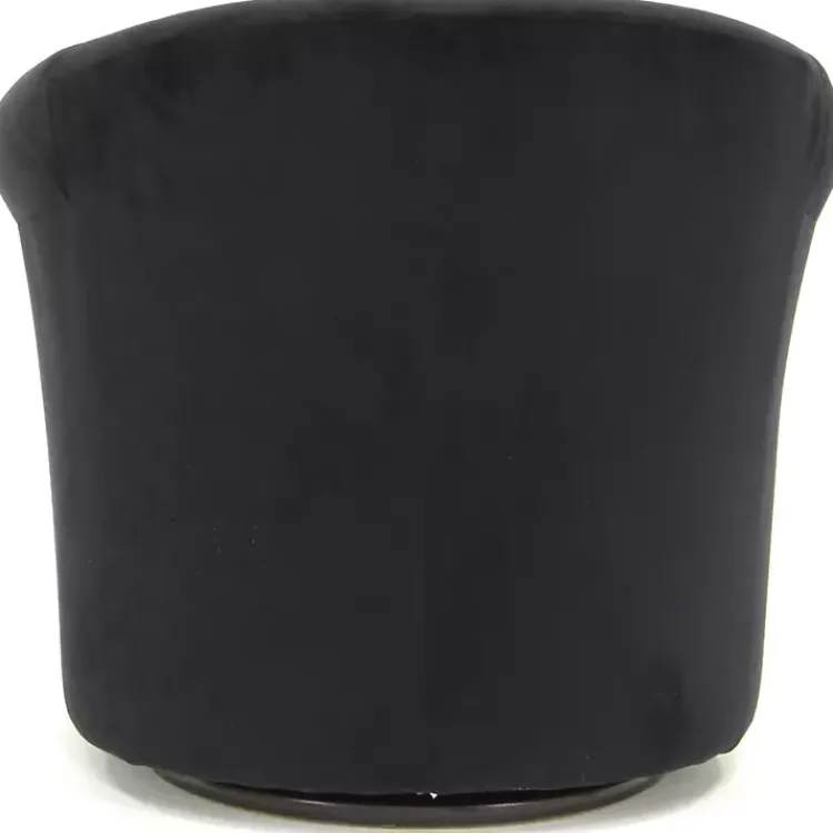 Accent Chairs-Kirklands Home Marley Swivel Accent Chair Black