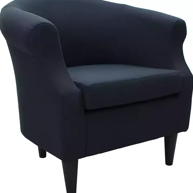 Accent Chairs-Kirklands Home Navy Rounded Accent Chair Blue