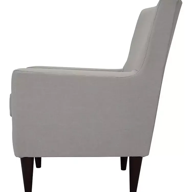 Accent Chairs-Kirklands Home Emma Oatmeal Upholstered Accent Chair Ivory