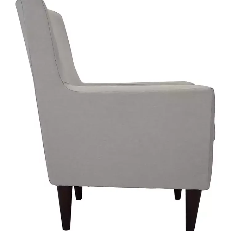Accent Chairs-Kirklands Home Emma Oatmeal Upholstered Accent Chair Ivory