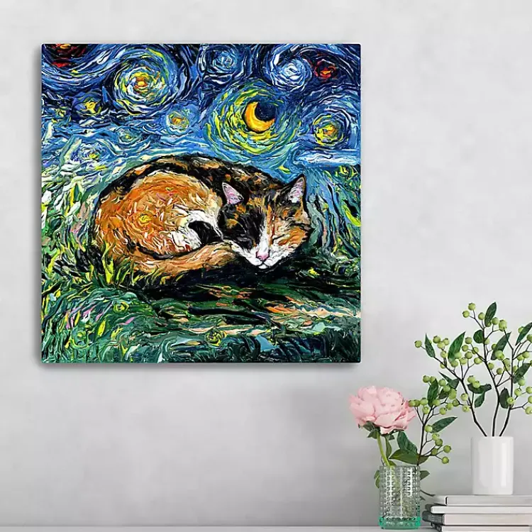 Canvas Art-Kirklands Home Aja Trier Sleepy Calico Starry Night Canvas Print