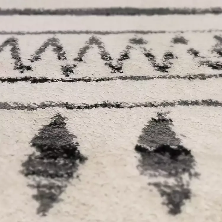 Area Rugs-Kirklands Home Cream Boho Striped Area Rug, 5x8 Ivory