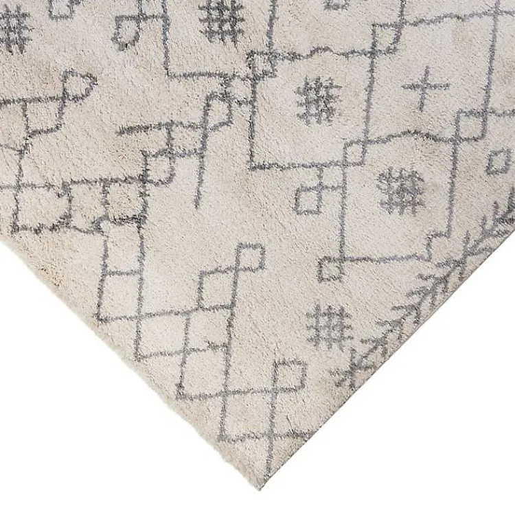 Area Rugs-Kirklands Home Geometric Area Rug, 5x8 Ivory