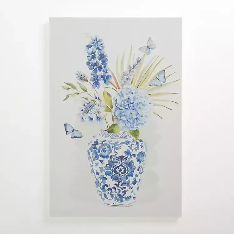 Canvas Art-Kirklands Home Blue Floral in China Vase I Canvas Art Print