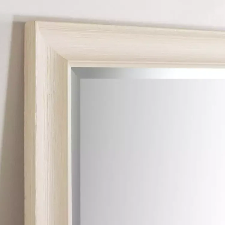Framed Mirrors-Kirklands Home Whitewashed Scoop Maggie Profile Mirror, 28x68 in.