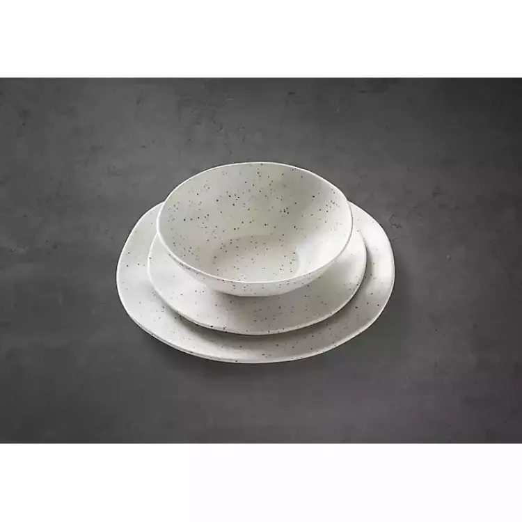 Dinnerware-Kirklands Home Cream Terrazzo 12-pc. Melamine Dinnerware Set Ivory