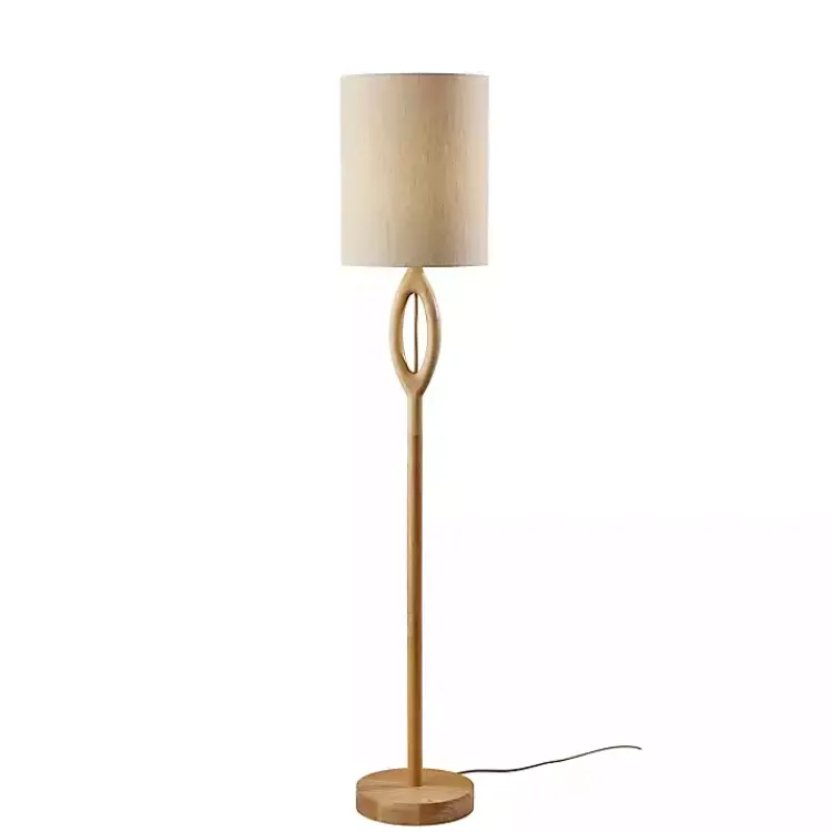 Floor Lamps-Kirklands Home Natural Mayfair Open Floor Lamp Tan