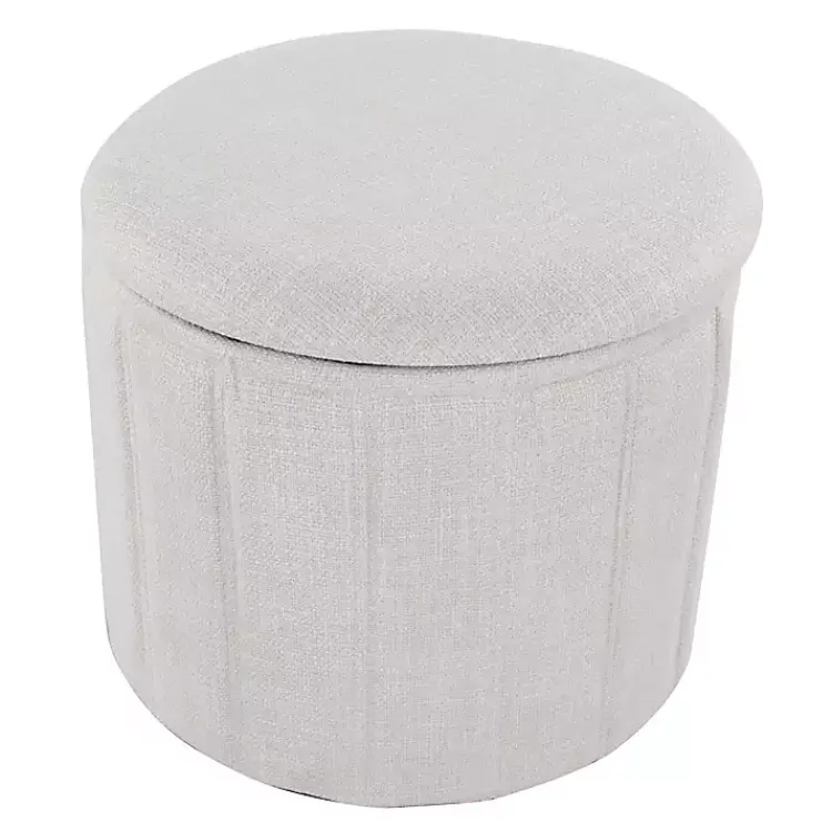 Benches & Ottomans-Kirklands Home Collapsible Storage Ottoman White