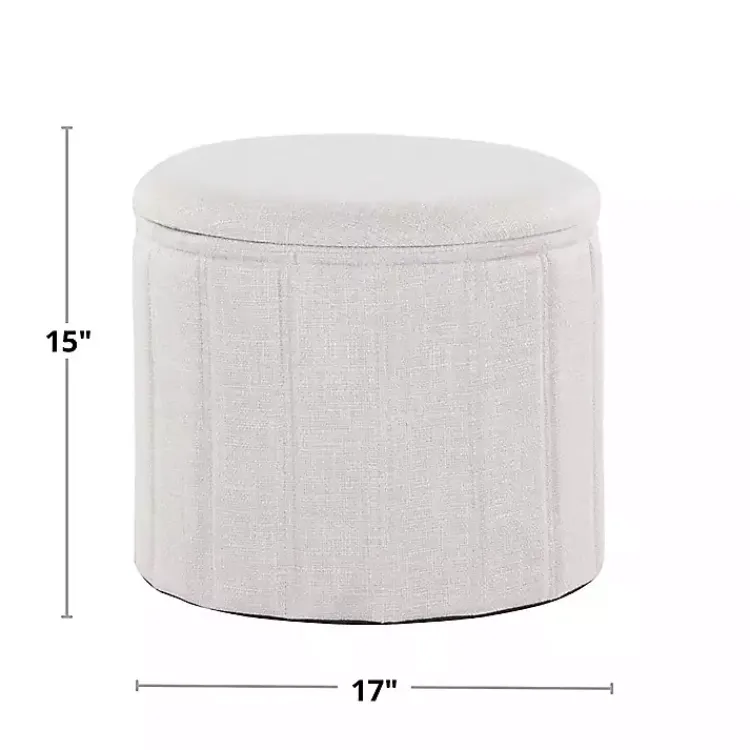 Benches & Ottomans-Kirklands Home Collapsible Storage Ottoman White