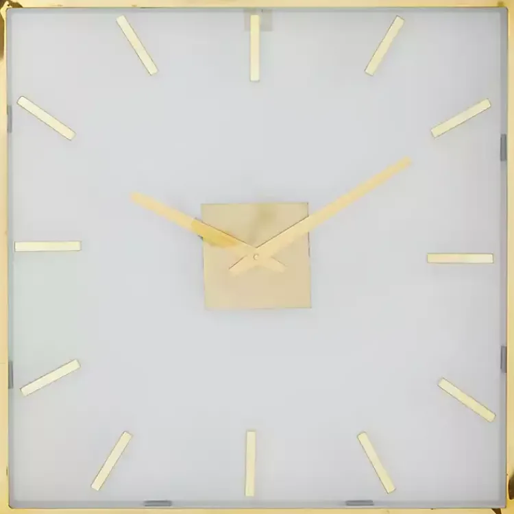 Clocks-Kirklands Home Gold Frame & Clear Face Wall Clock