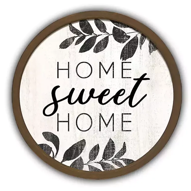Wall Quotes & Signs-Kirklands Home Home Sweet Home Brown Framed Wall Plaque