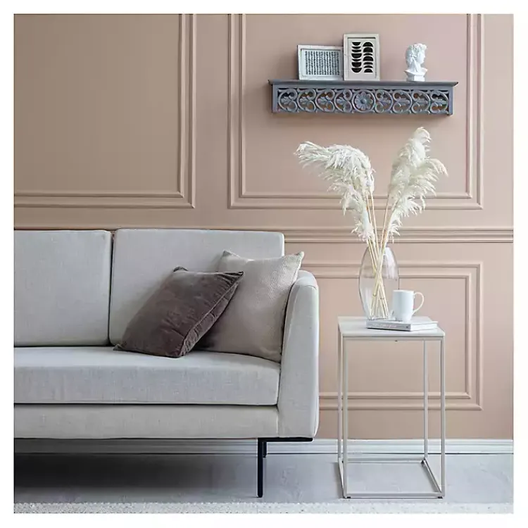 Shelves-Kirklands Home Gray Carved Floral Decorative Wall Shelf