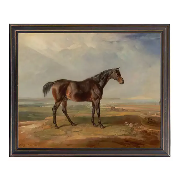 Framed Art-Kirklands Home Vintage Horse Framed Art Print Brown